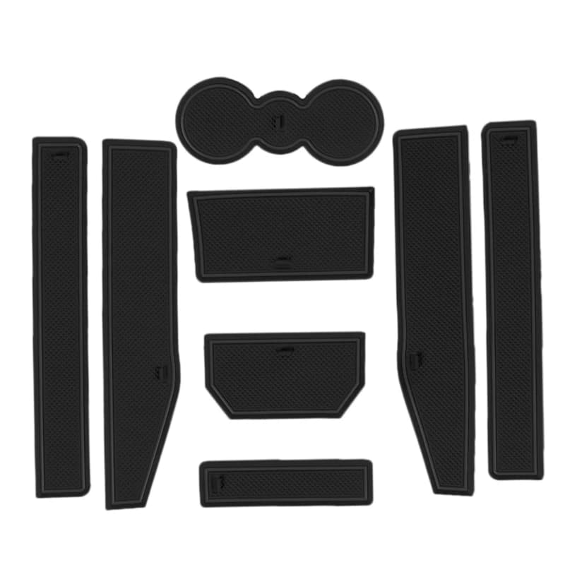 8Pcs/Set Black Gate Slot Mat Non-slip Cup Pad Fit for Land Rover Range Rover Evoque 2019-2017 2016 2015 2014 2013 2012 Rubber