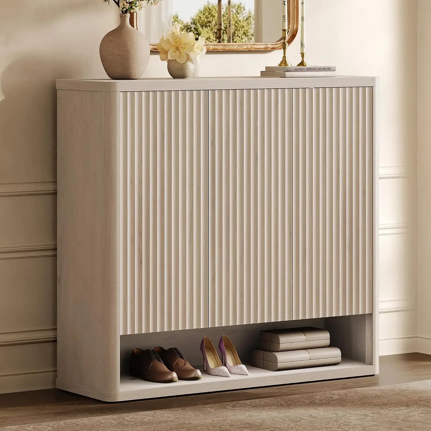 Contemporary Strong Sleek Shoe Cabinet Distinctive Narrow Minimalist Polished Shoe Cabinet Mueble Zapatos Hallway Furniture
