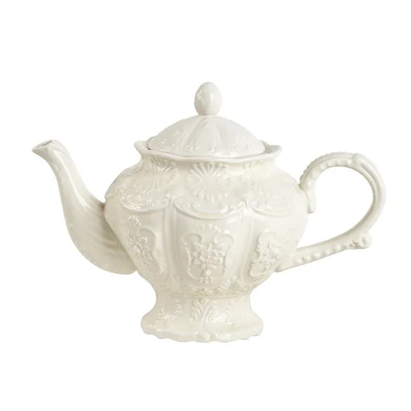 Cup retro, coffee cup, relief household ceramic cup pot court style tableware ceramic afternoon teacup set