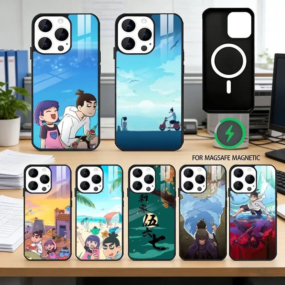 S-Scissor Anime Seven   Phone Case For iPhone17,16,15,14,13,12,11 Plus,Pro Magnetic For Magsafe Wireless Charging