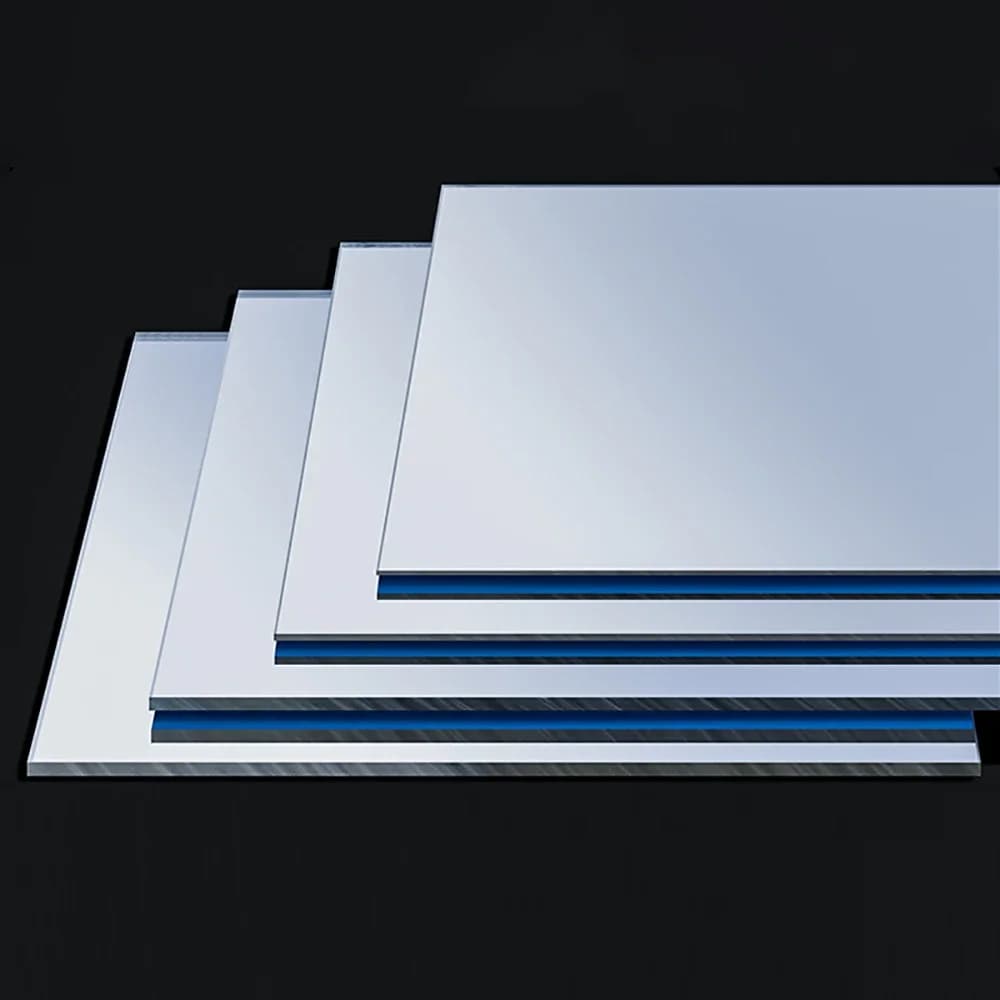 2/3/4/5/6/8/10/12/15/20mm Mirror Acrylic Sheet Lightweight Shatterproof Reflective Plexiglass DIY Crafts