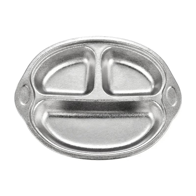 Pure titanium children's plate grid baby plate cartoon, household
