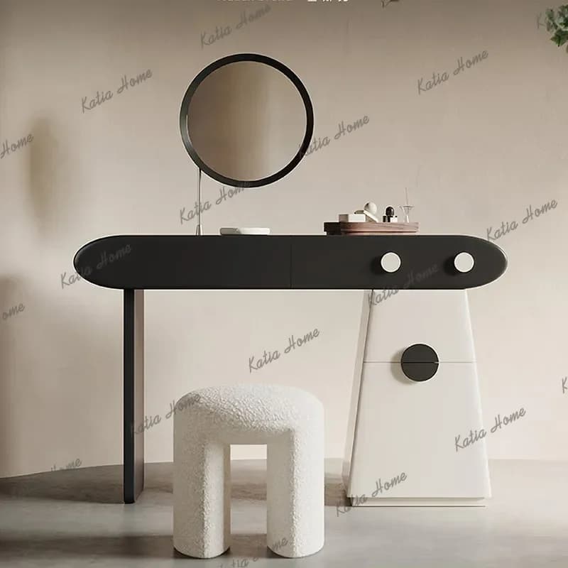 Modern European Vanity Table Storage Drawers Bedroom Cosmetics Dressing Table Organizer Beauty Penteadeira