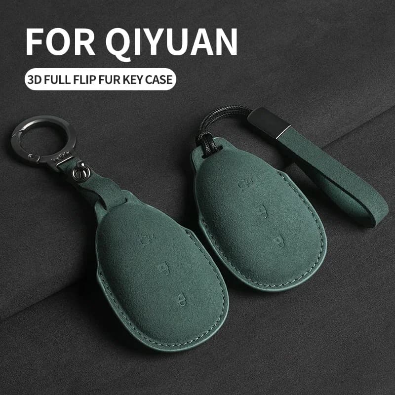 Suede Car Key Case Cover For Changan Qiyuan A07 A05 Q07 Q05 Car Key Protective Shell Accessories