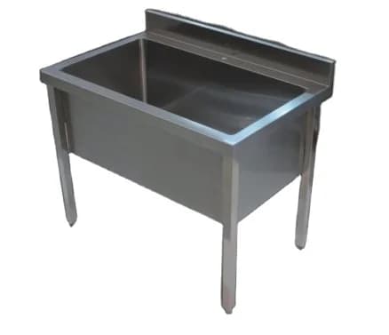 Independent stainless steel industrial corner sink