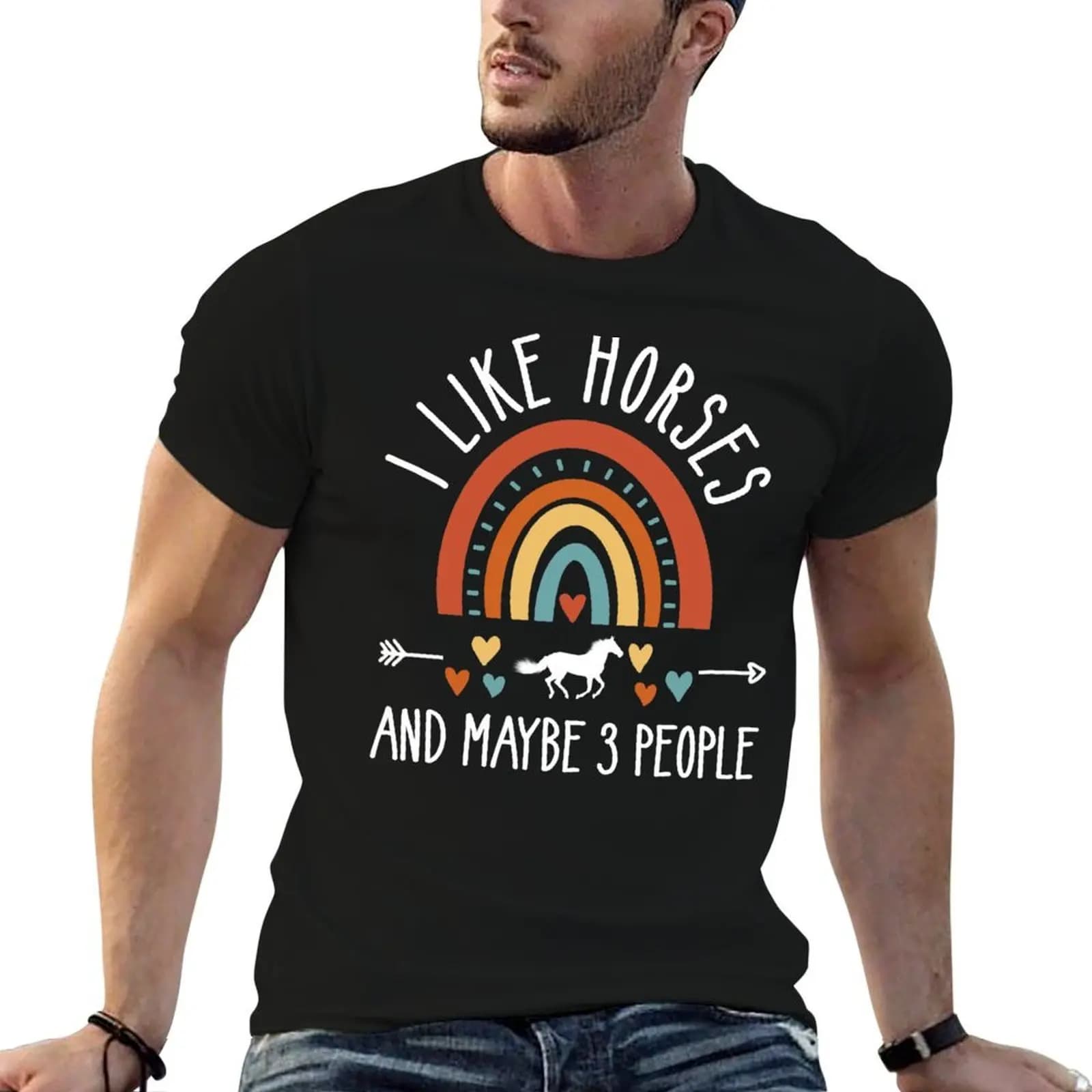 I Like Horses And Maybe 3 People T-Shirt essential t shirt man t shirt shirts men