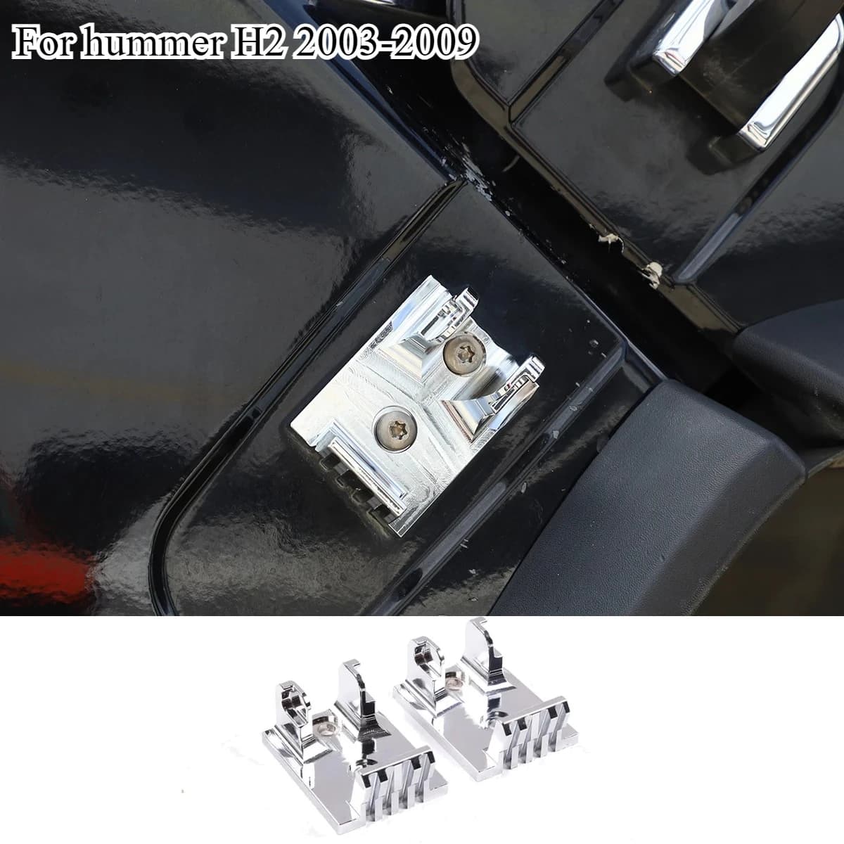 For 2003-2009 Hummer H2 aluminum alloy car styling car hood side hinge buckle base car exterior parts (Replacement Parts)