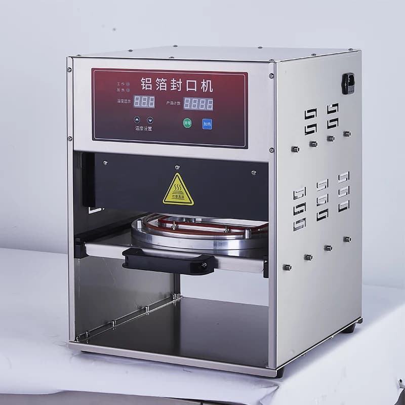 Semi-automatic Foil Aluminum square Boxes Round  Bowls Special-shaped Containers Heating Sealing Machine Packaging Machine