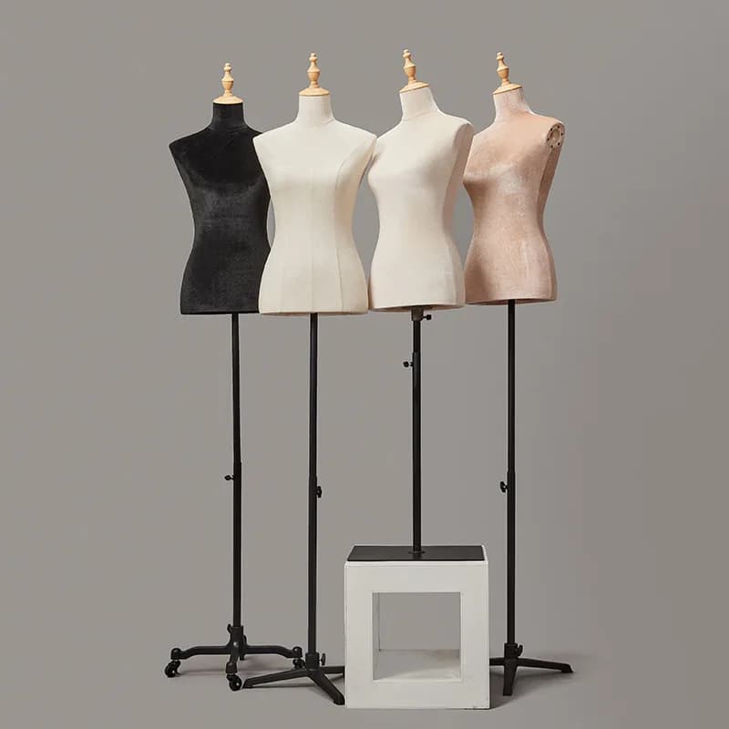 Fashion Model Props Wedding Dress and Cheongsam Display Stand Men's Suit and Women's Large Size Mannequin Half-body Model Stand