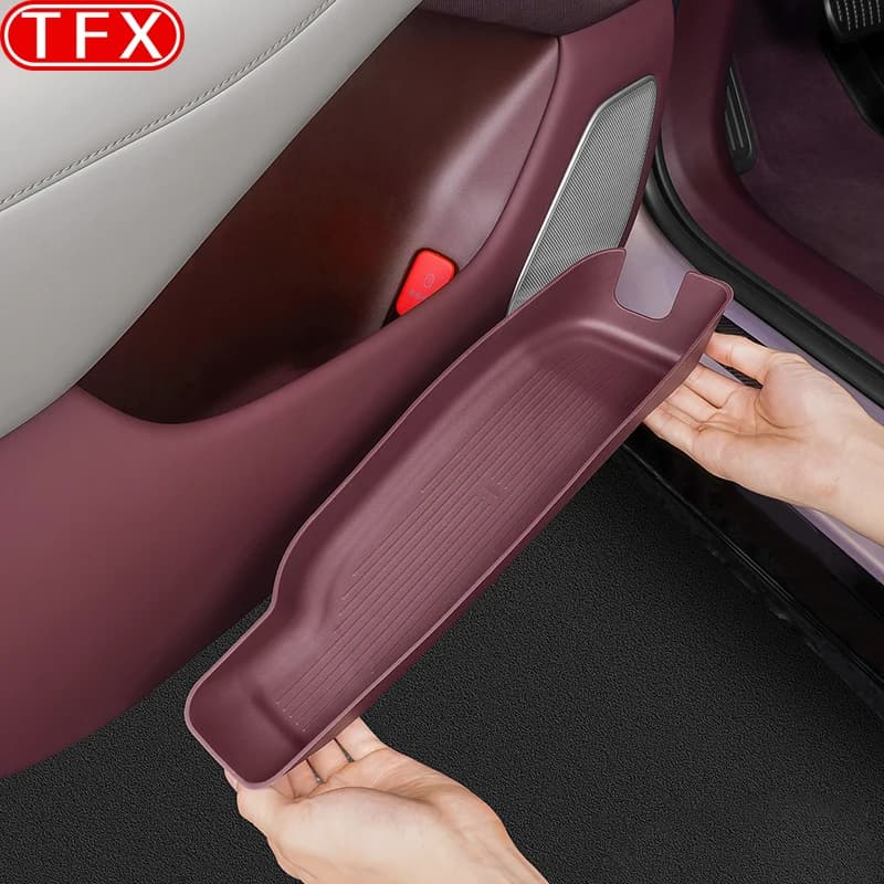 For Xiaomi YU7 2025 2026 Car Door Storage Box TPE Pocket Door Slot Pad Storage Bag Upgrade Interior Modification Accessories