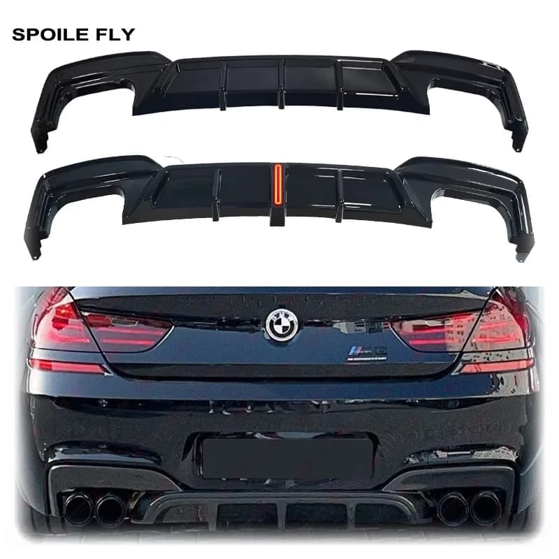 2012 To 2018 For BMW F06 F12 F13 6 Series M Pack M6 640i 650i M Sport MP Replacement Style Rear Bumper Diffuser Lip Splitter