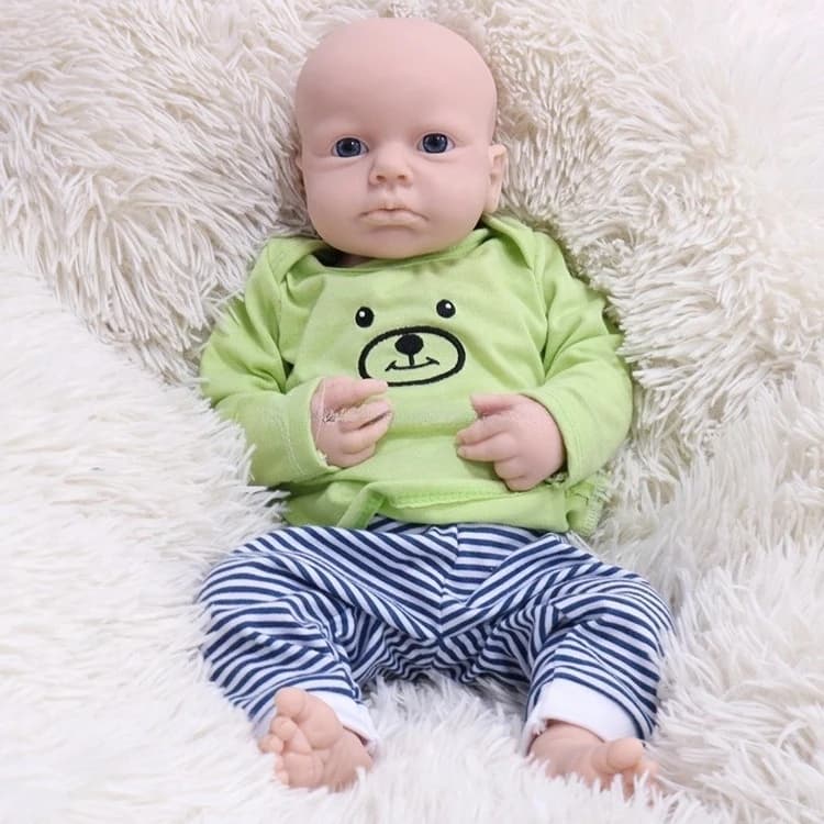 18 Inch Solid Silicone Doll Soft Touch Silicone Reborn Doll Diy Unpainted Bebe Reborn Doll
