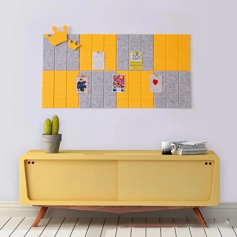 Felt Cork Tiles Bulletin Pin Board Sound-Absorbing Panels Soundproof Pads Acoustic Wall Panels Decoration For Home Ceiling Decor