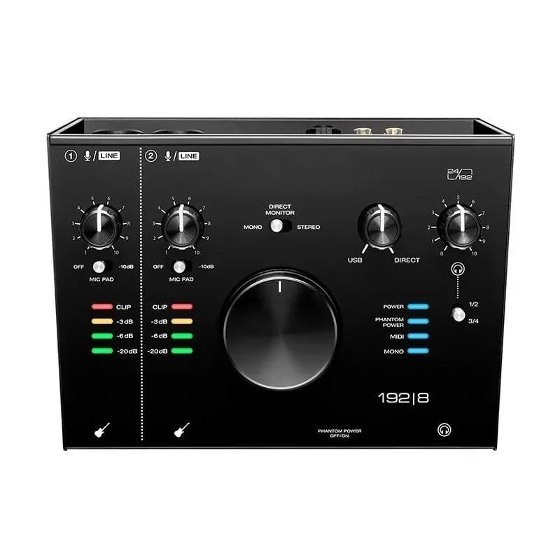 192|8 Professional Sound Card 2 in 4 Out MIDI Arrangement and Recording USB Audio Interface 24-bit/192KHz Precision