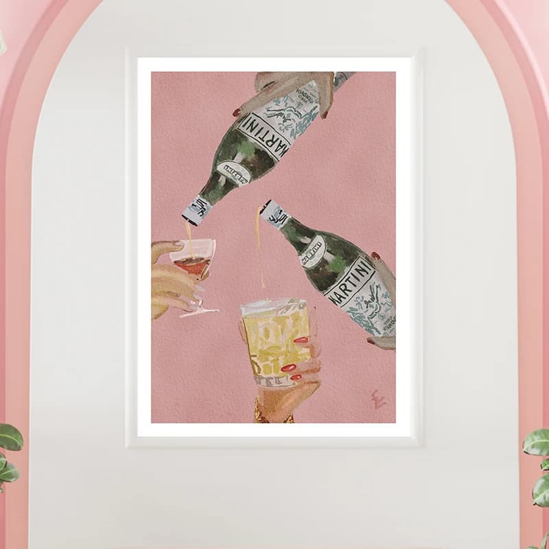 Beer Cheers Wall Art Canvas Interior Painting Print Poster Modern Decorative Pictures for Living and Dining Room Kitchen