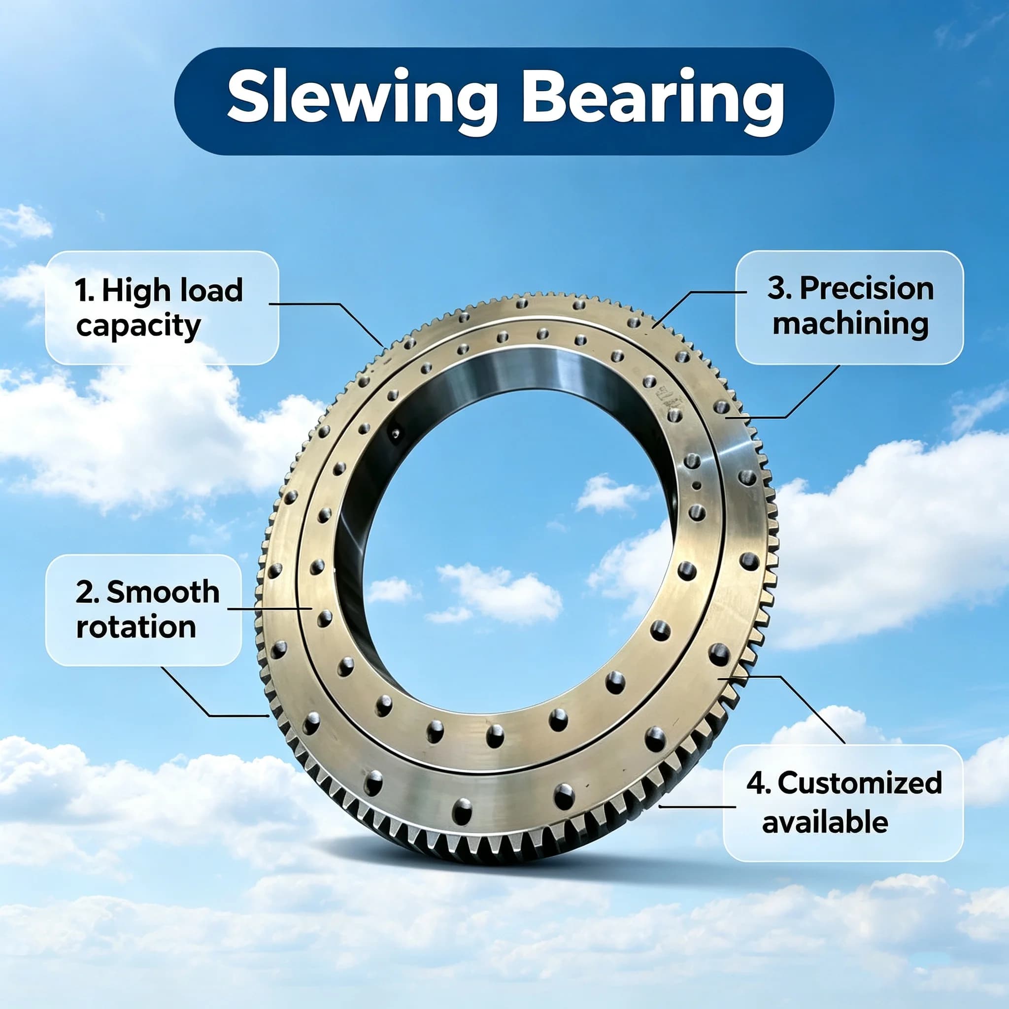 Rotary Drilling Rig Power Head Pile Driver Accessories Rtary Head Slewing Bearing Drilling Machine Swing Bearing