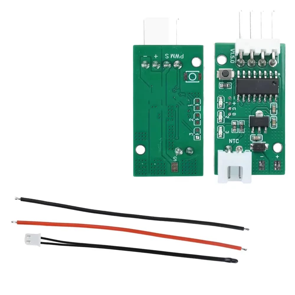 Fan Speed Governor ​5V 12V 4-Wire PWM Fan Temperature Controller Auto Speed Adjustment Silent Cooler Duty Cycle 5-15V NTC Probe