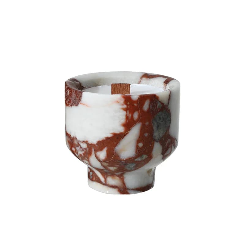 Chinese natural marble scented candles cross-border home exhibition hall homestay bedroom creative soft decoration ornament