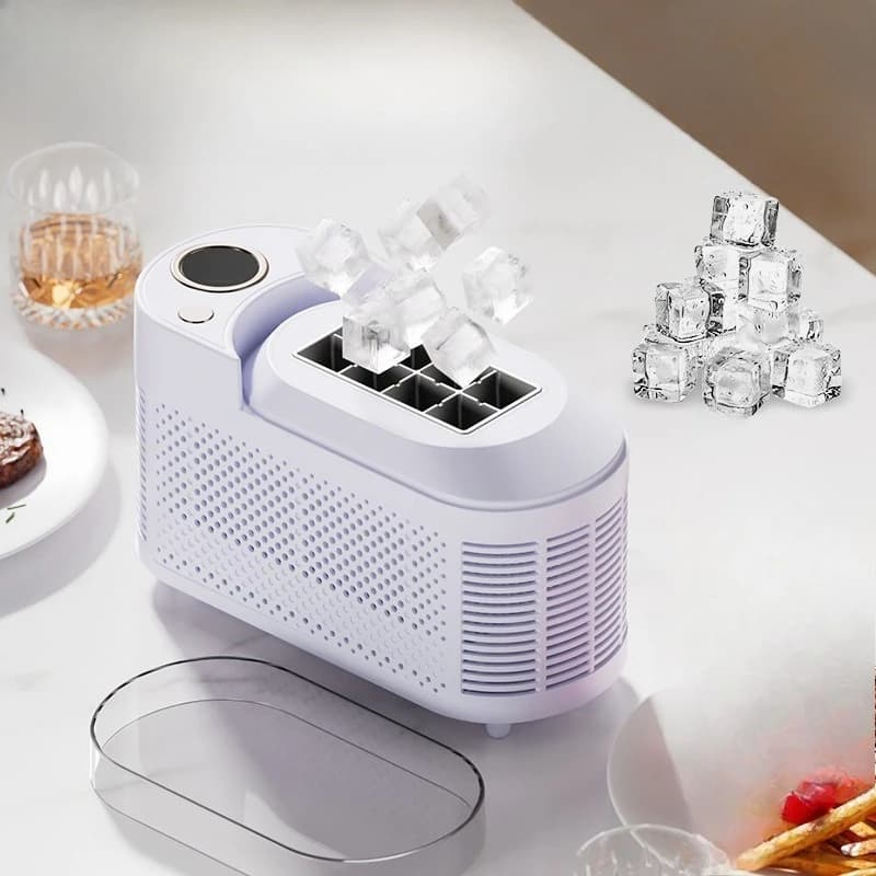 Desktop Small Ice Machine Portable Mini Home Dormitory Office Camping Car Square Ice