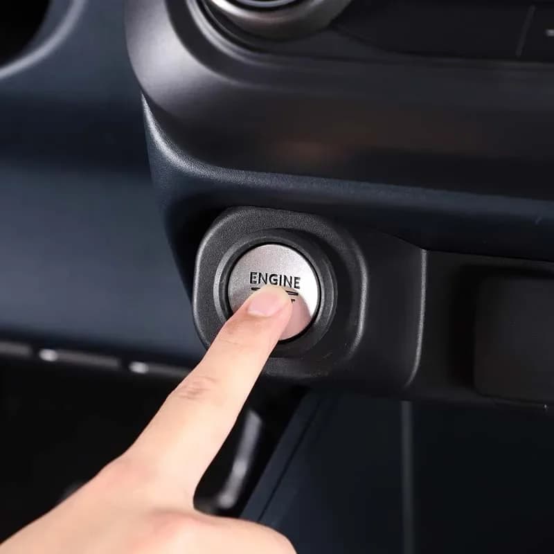 For Ford Maverick 2022+ Stainless Steel Silver Car Push Start Button Decoration Sticker Car Interior Protection Accessories