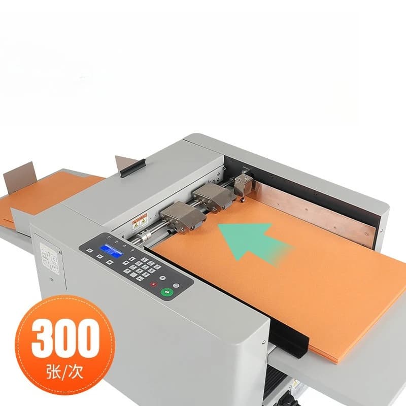 0 Automatic digital indentation machine Automatic paper feeding folding crease machine Color page stamps Dotted line