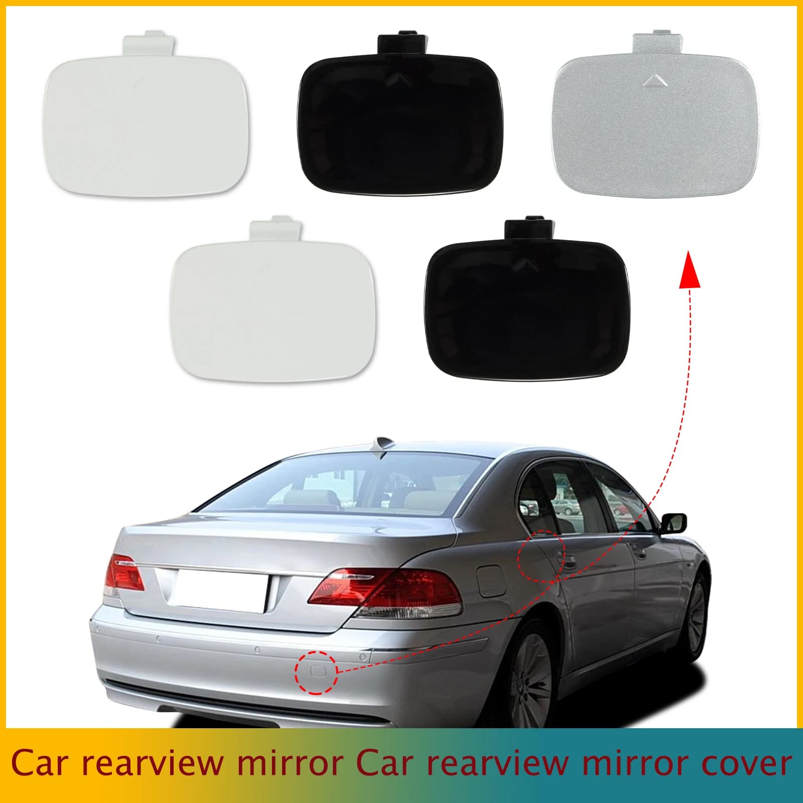 For BMW E65 E66 7 Series 730i 730Li 750Li 760Li 2005 2006 2007 2008 Rear Bumper Tow Hook Cover Cap Eye 51127142216