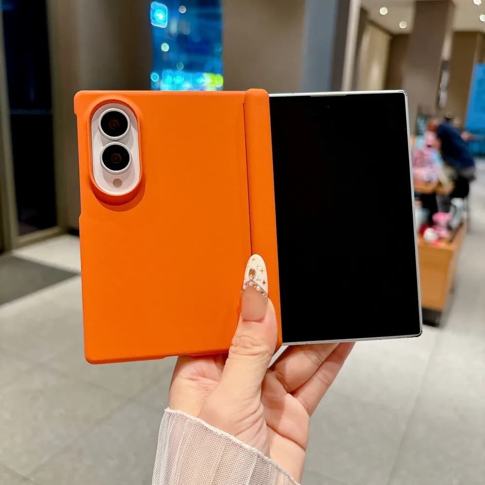 For Samsung Galaxy Z Fold 8 Wide 5G Solid Color Frosted Phone Case PC Hard Shell Central Axis Hinge Protective (Only Back Cover)