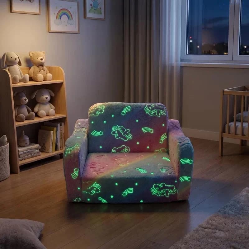 Folding removable sofa bed sitting reclining fabric reading chair