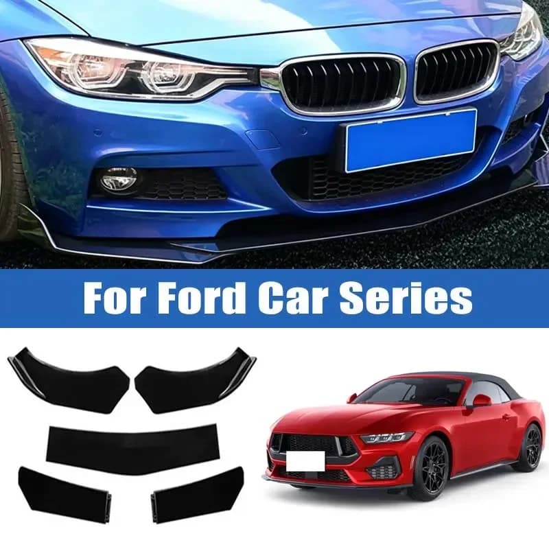 5Pcs Car Front Bumper Separator Bumper Lip Body Kit Duck Lip Separator For Ford Focus Fiesta Mustang Escape Explorer Edge F150