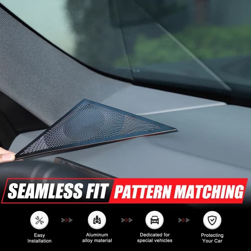 2piece set stainless steel black For BMW X3 G45 2025+ car dashboard panel side horn cover decorative sticker car accessories