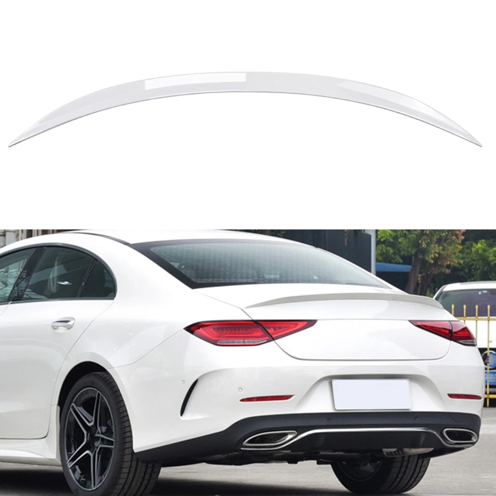 For Mercedes Benz CLS Class C257 CLS260 CLS300 CLS350 CLS400 CLS450 Sedan 4-Door 2019-2022 Car Rear Trunk Lid Spoiler Wing Lip