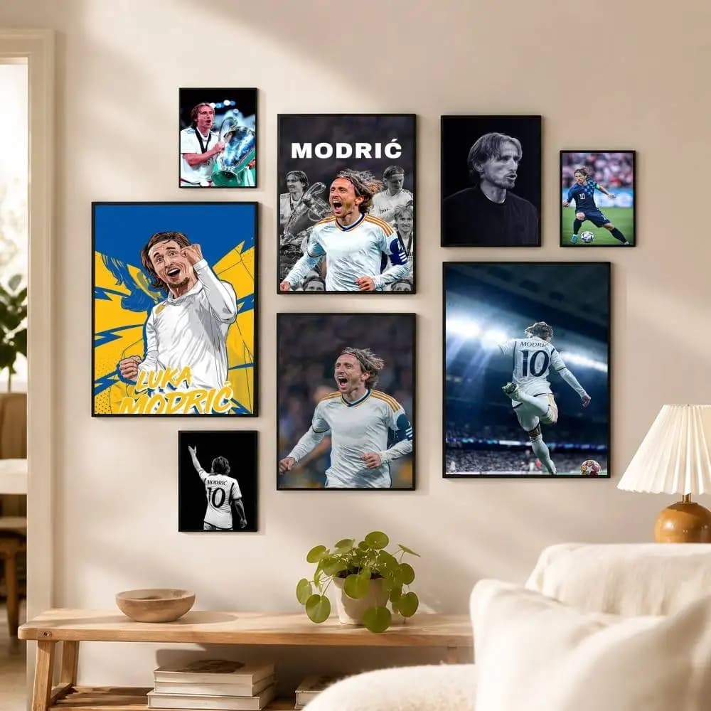 football legend Modric  Poster High Quality Dorm Living Room Aesthetic Wall Decoration Painting Stickers Gift