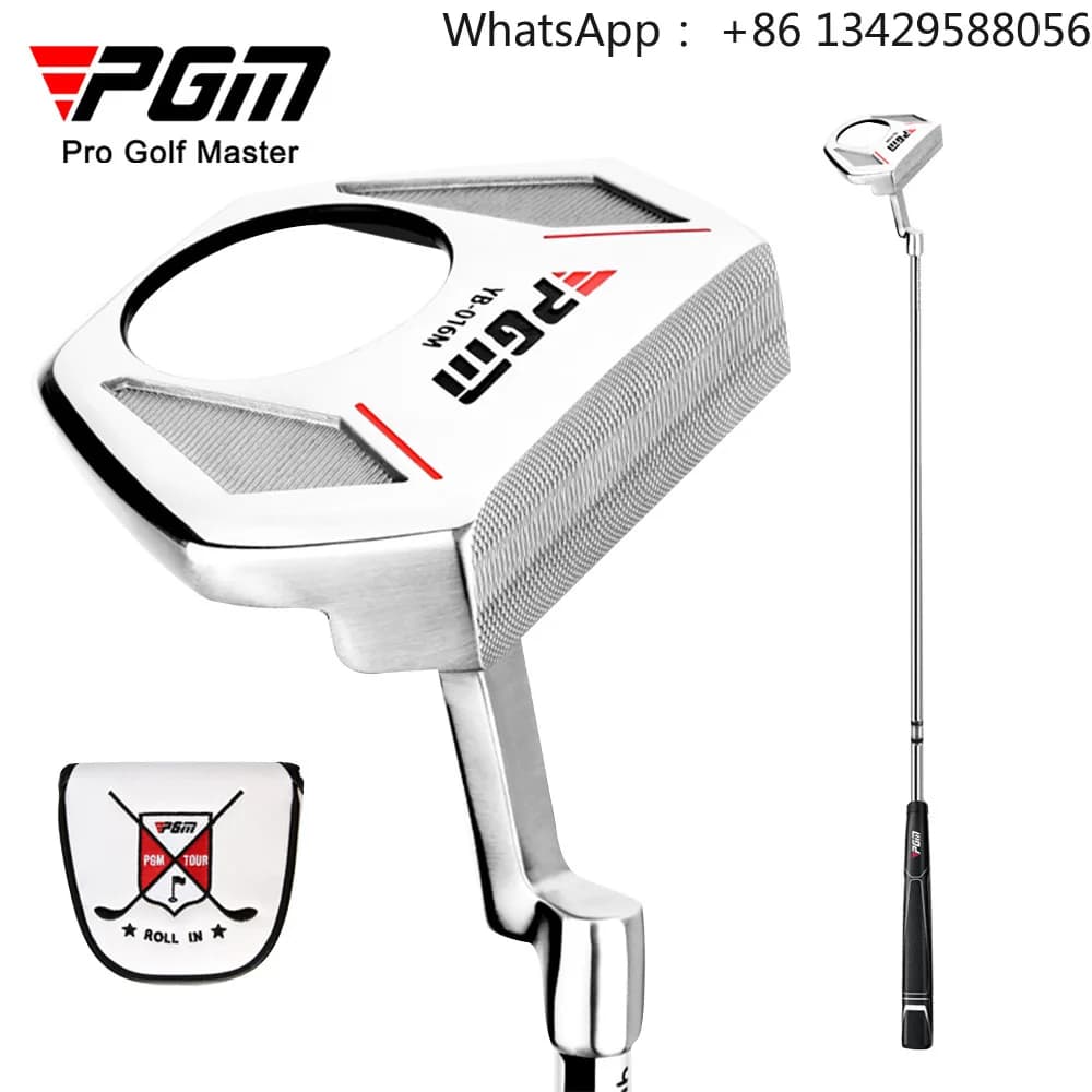 PGM Golf Clubs Men's Stainless Steel Putter Head R Flex 86.365 Club Length Low Center Gravity Ball Picking Function Headcover