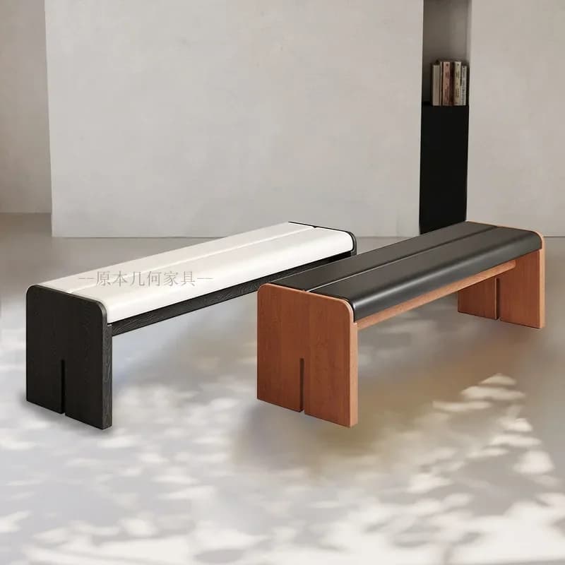 DSA Solid Wood Bench Household Bench Walnut Log Bench Bedside Door Change Shoe