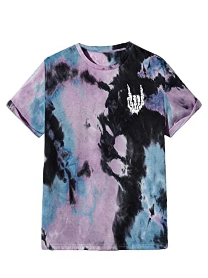 2024 Summer T Shirt for Men 3D Printed Men's Tie Dye Short Sleeve Round Neck Graphic Tee Tops Casual Fashion Men's Clothing
