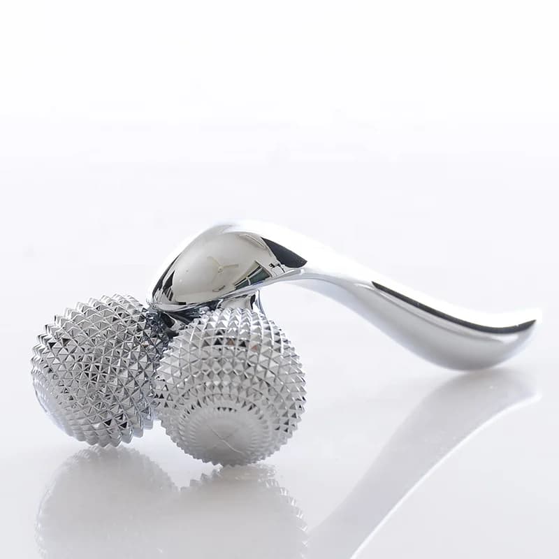 Acupressure & Acupuncture Metal Gear Roller Massager Face Lifting Tool For Neck Head Hand Pain Relief & Muscle Relaxation