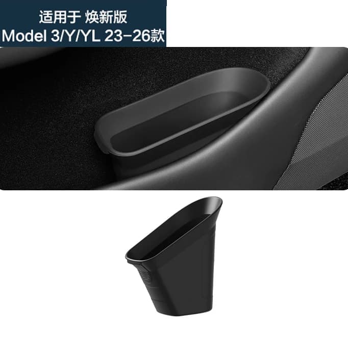 For Tesla Model 3/Y/YL 23-26 Trash Can Storage Buckets Driver Passenger Doors Organization Storage Box Car Accessories