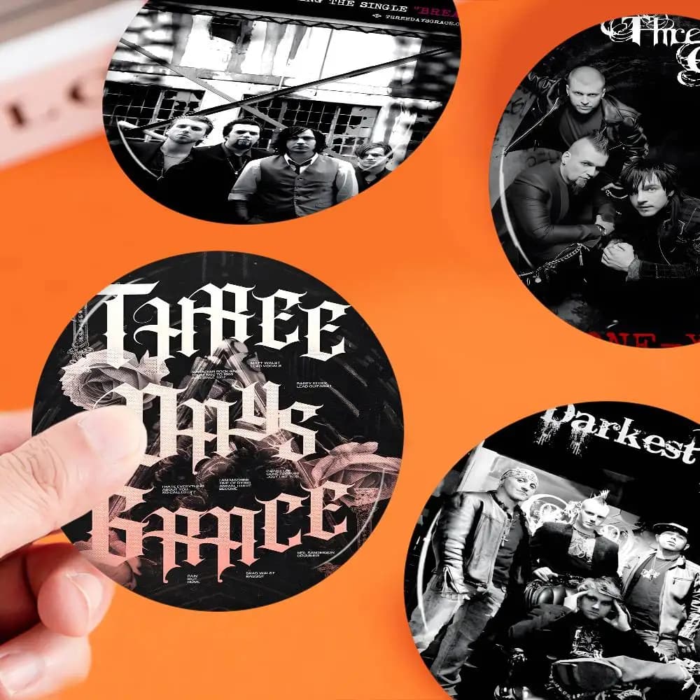 Three Days Grace Band Creative Pins Funny Round Snap-in Brooch Badge Backpack Hat Accessories Jewelry Gifts For Friend