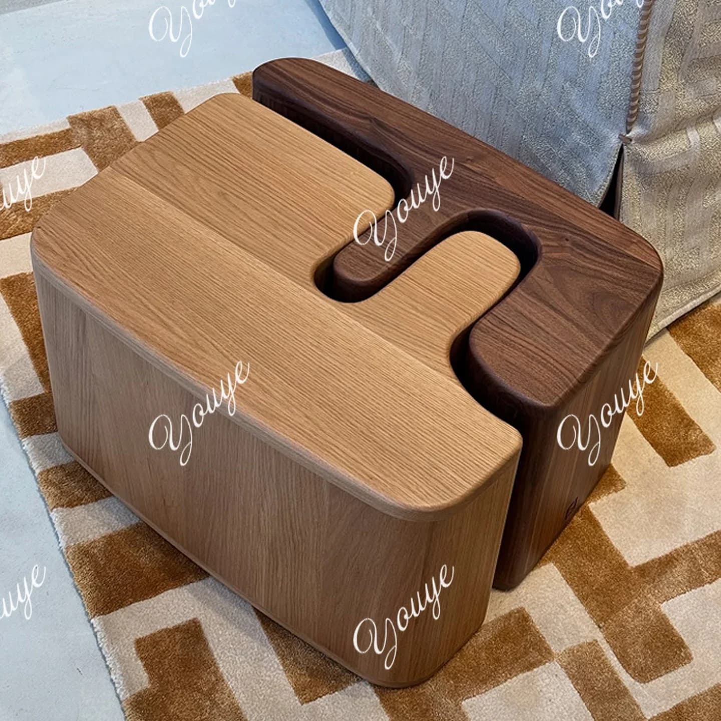 BX New Italian Art Living Room Sofa Side Table Living Room Solid Wood Side Creative Table Bedroom Small Coffee Table