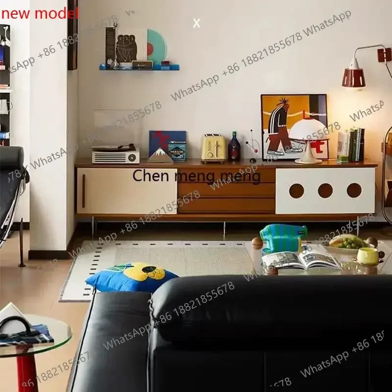 N138  Luxury Mid Century Tv Stand European Classic Universal With Drawers Tv Stand Elegant Minimalist Mueble De Tv Home Furnitur