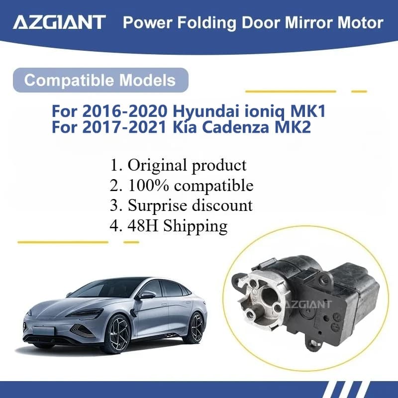 AZGIANT For Hyundai ioniq MK1/Kia Cadenza MK2 Car Wing Mirror Authentic Folding Motor Power Assembly car gadgets 12V DC Motor