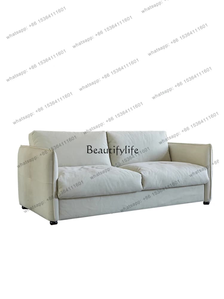 13Sofa Bed Faux Leather Foldable Multi-Functional Dual-Use Small Apartment Home