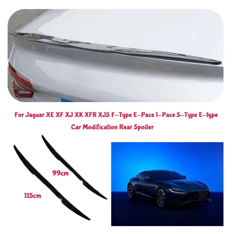 For Jaguar PVC Material Car Special Tail Wing Punch-Free Integrated Paste Auto Spoiler car wing