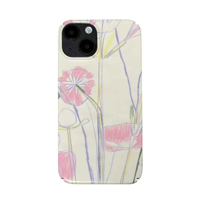 Ins Pink Fun Minimalist Painting Art Phone Case for IPHONE 17 Air 16E 15 PROMAX 14 Plus 13 12 MINI 11 PRO XR Acrylic Phone Cover