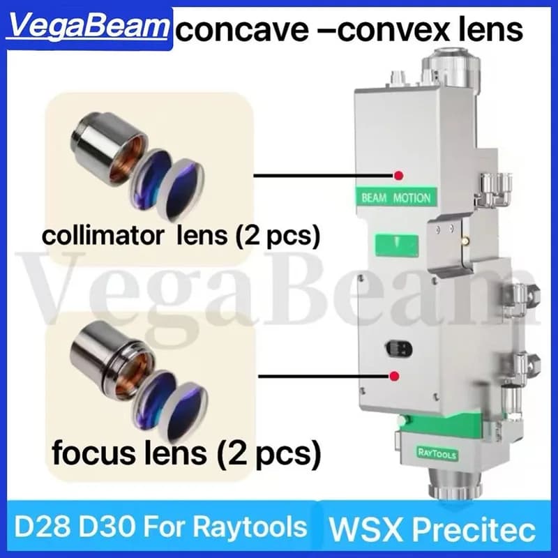 2pcs Laser Focus Lens D28&D30 Focal Length 100/125/155 For Raytools WSX Precitec Laser Cut Head Collimatoring &Focus Lens Replac
