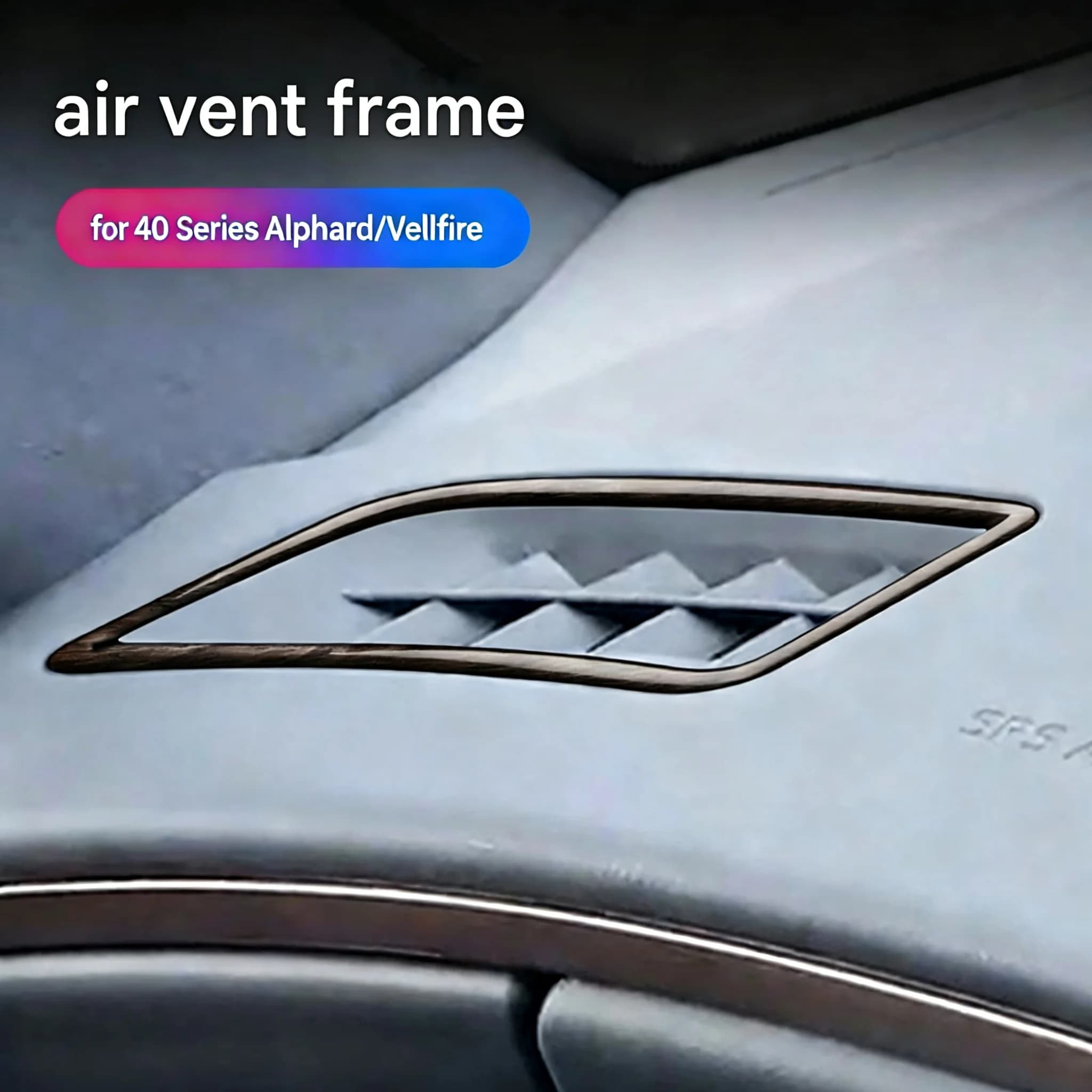 Car Air Vent Trim for Toyota Alphard Vellfire 40 Series ABS Wood Grain 2pcs LHD RHD Dashboard Outlet Frame Interior Decoration