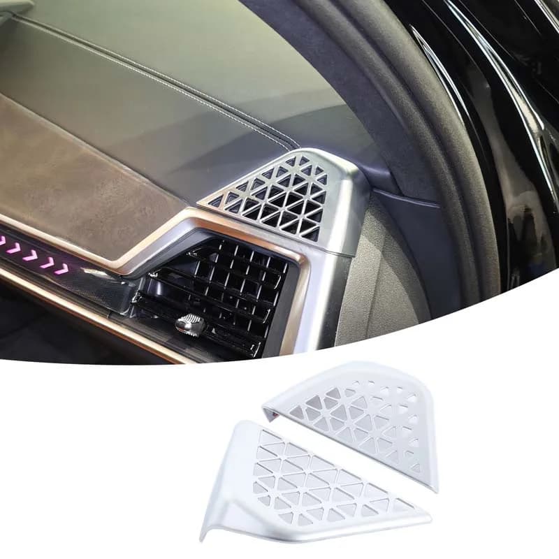 ABS Chrome Car Dashboard Side Air Outlet Vent Cover Trim Sticker For BMW X5 X6 X7 G05 G06 G07 2023 2024 2025 Car Accessories