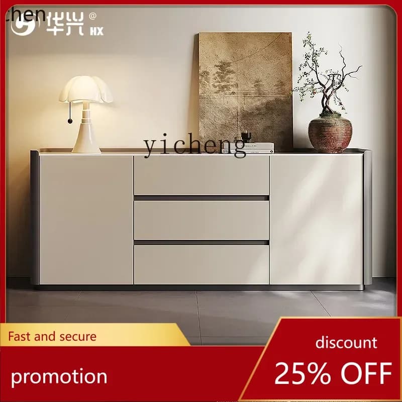 HXL Minimalist TV Cabinet Master Bedroom Bedside Wall Storage Integrated Room TV Cabinet Solid Wood Locker