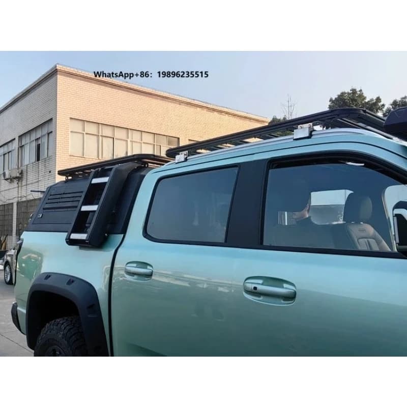 Black Aluminum Alloy Car Roof Rack with Offroad LED Lights for