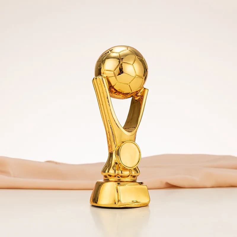 Football Golden Globe Trophy Outstanding Player MVP Gold Silver Copper Resin Trophy, School Enterprise Competition Winner.